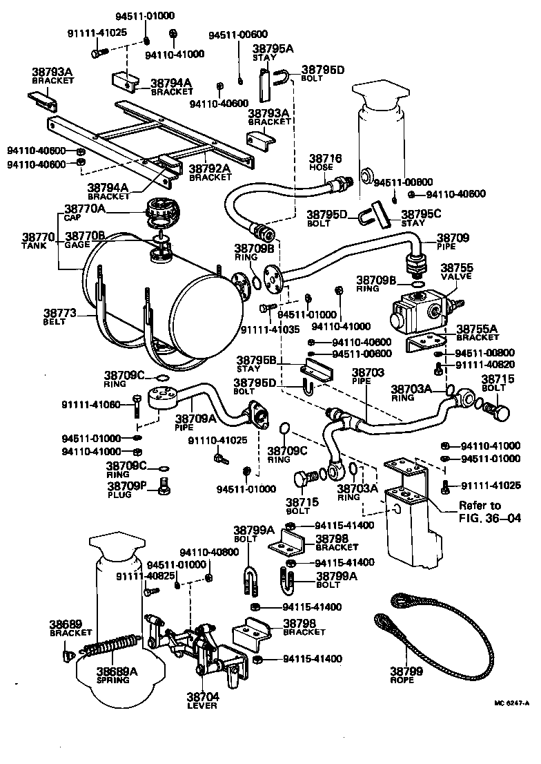 38072-96304 BRACKET SUB-ASSY, TRUNNION product image