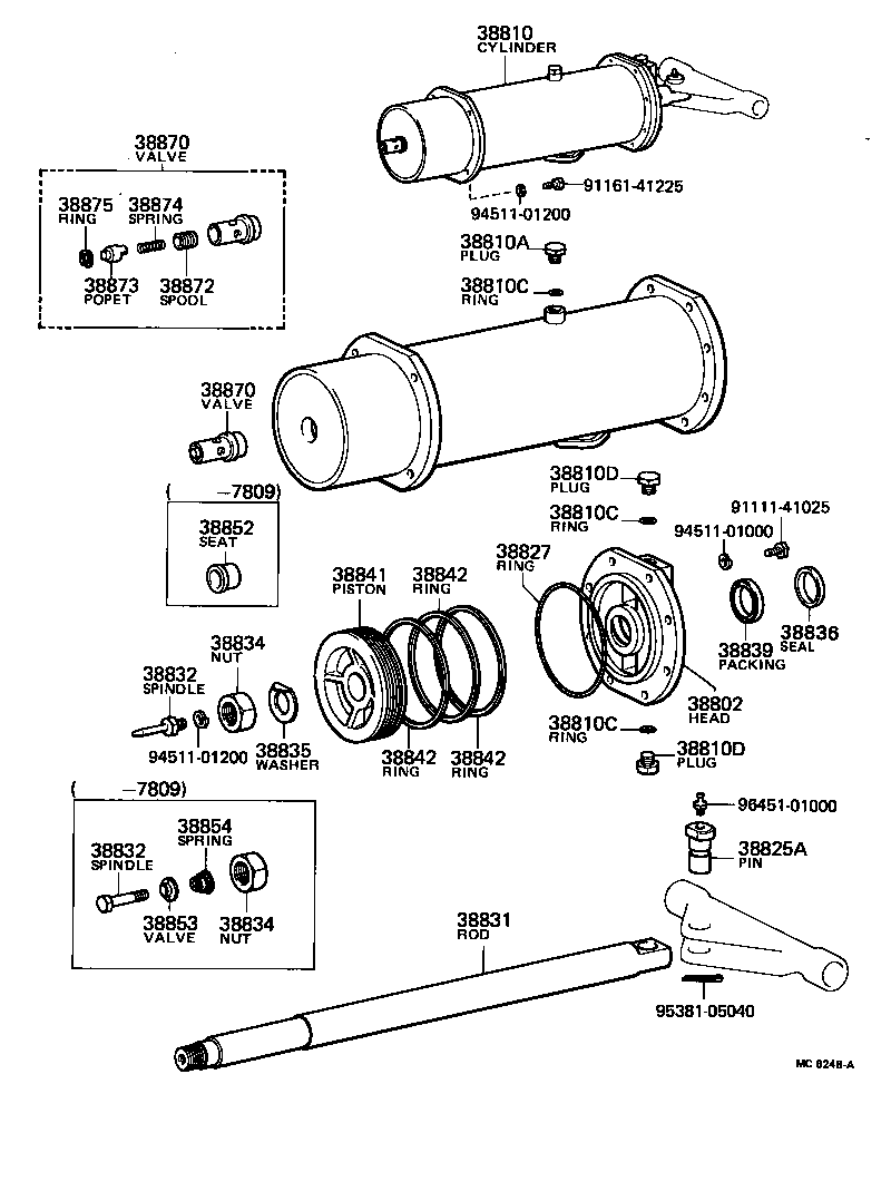 38810-93110 CYLINDER ASSY, HOIST product image