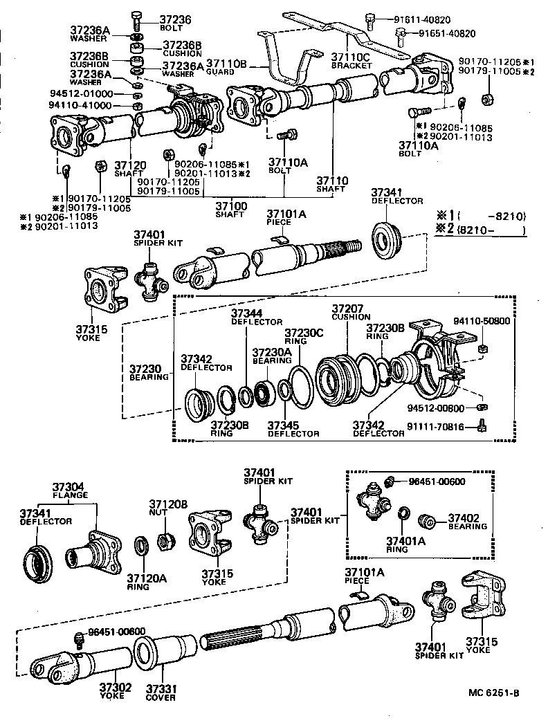 37100-36331 SHAFT ASSY, PROPELLER W/CENTER BEARING product image