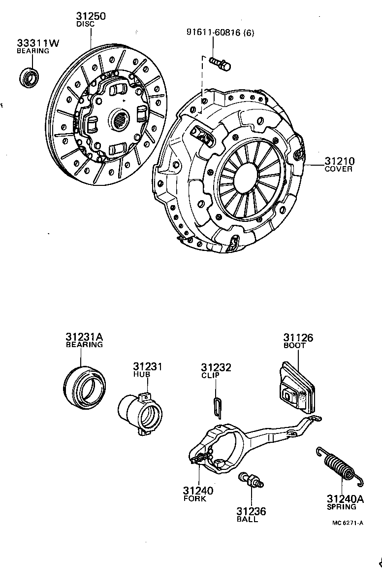 31250-12121 DISC ASSY, CLUTCH product image