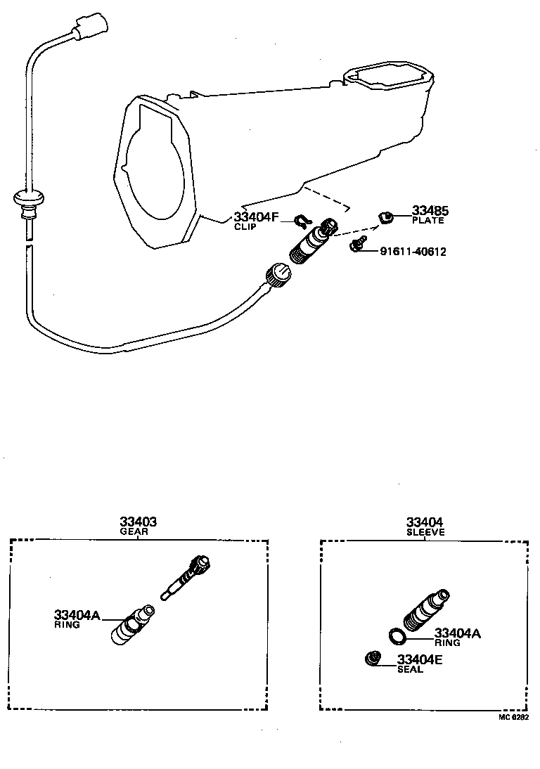 33403-19095 GEAR SUB-ASSY, SPEEDOMETER DRIVEN (MTM) product image