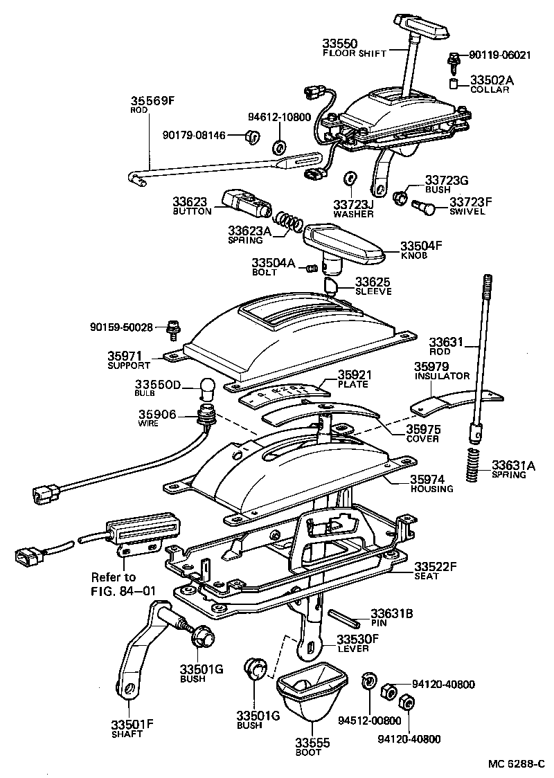 33503-12120 LEVER ASSY, SHIFT (FOR FLOOR SHIFT) product image