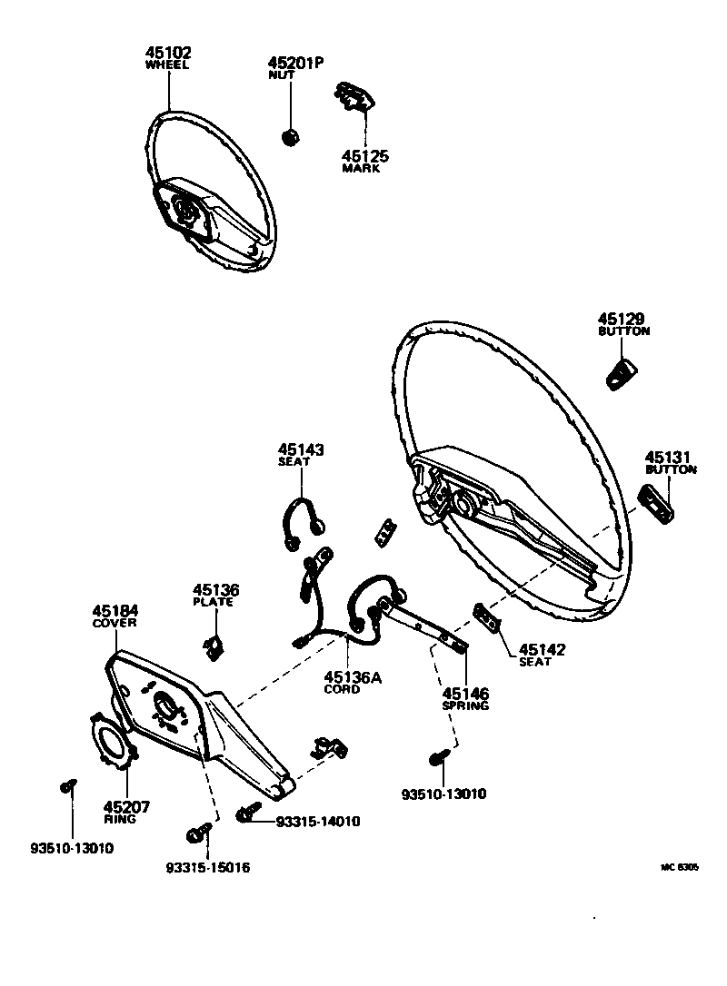 45117-20020 ORNAMENT, STEERING WHEEL, NO.2 product image