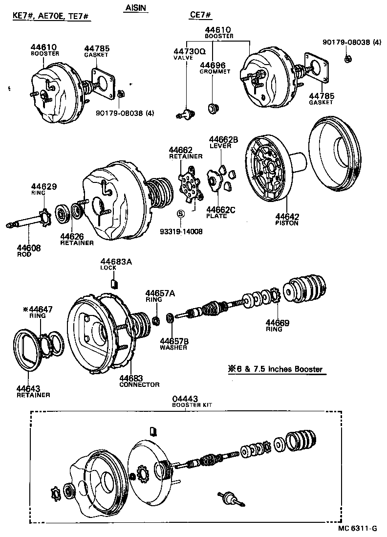 44610-12460 BOOSTER ASSY, BRAKE product image