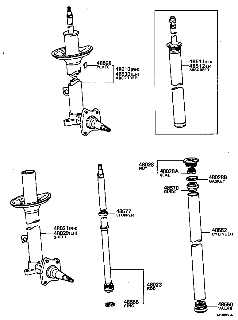 48131-1A270 SPRING, FRONT COIL, LH product image