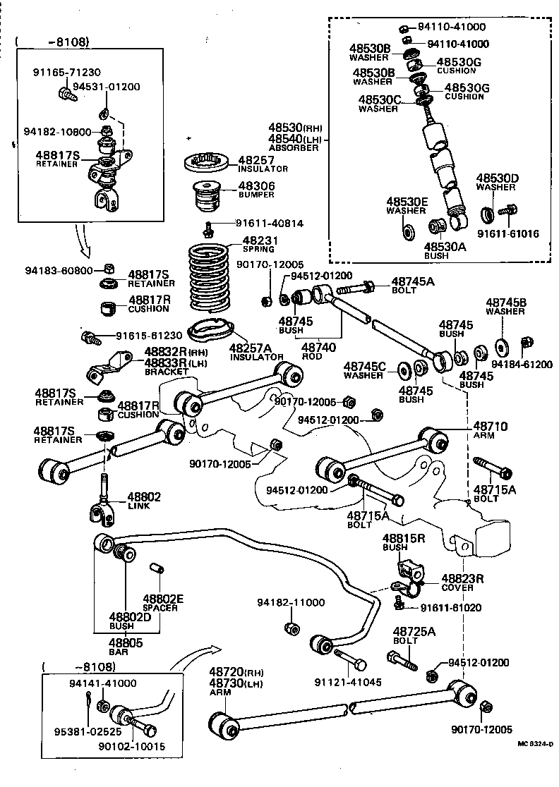 Toyota 48231-12150 SPRING, COIL, REAR