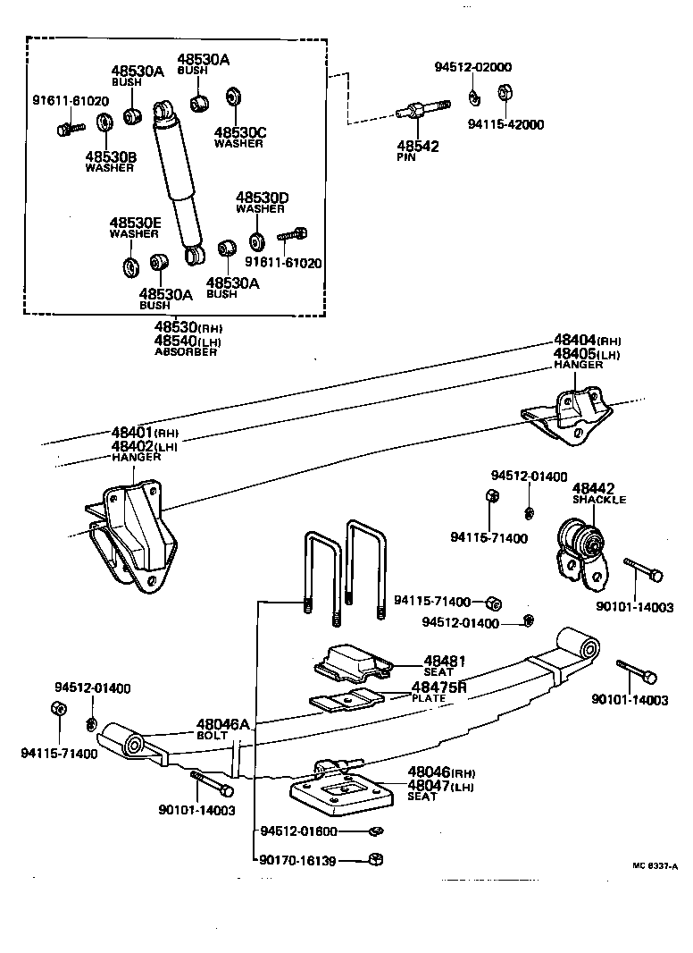 48210-36310 SPRING ASSY, REAR RH product image