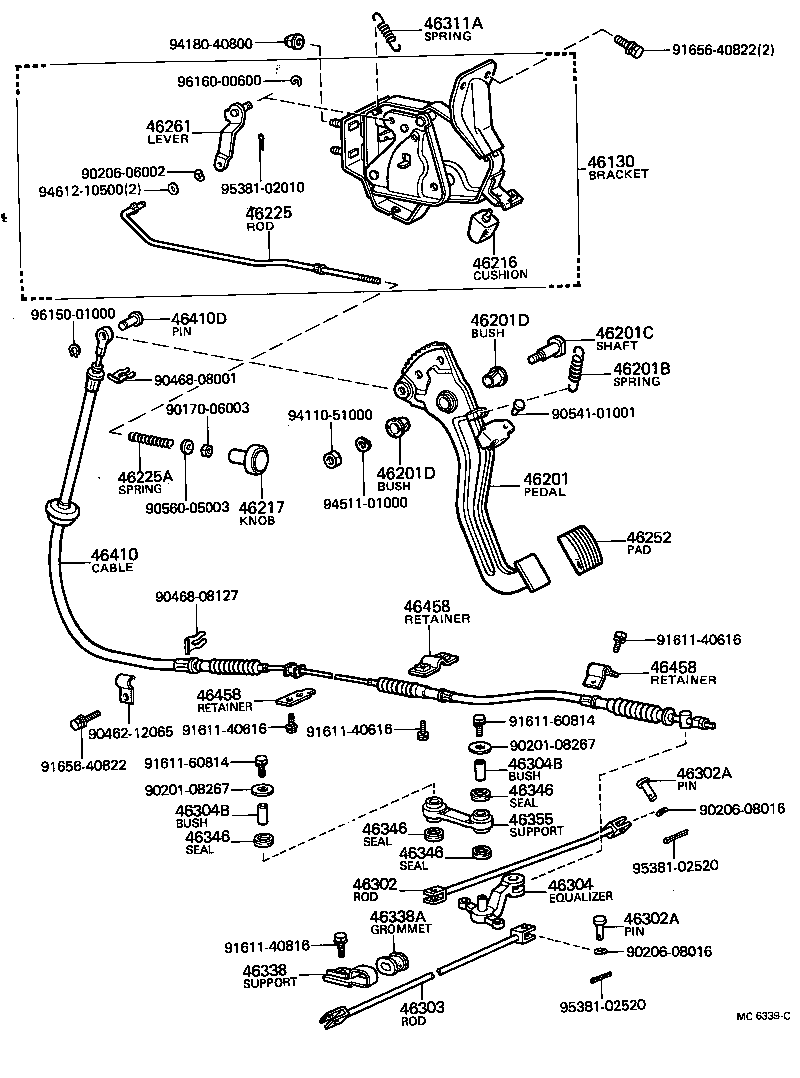 90541-07005 CUSHION, PARKING PEDAL product image