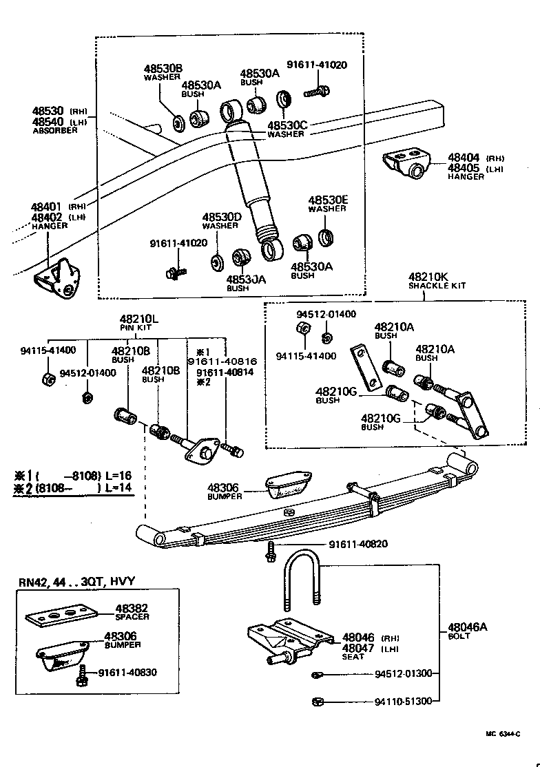 Toyota 48531-39336 ABSORBER ASSY, SHOCK, REAR RH