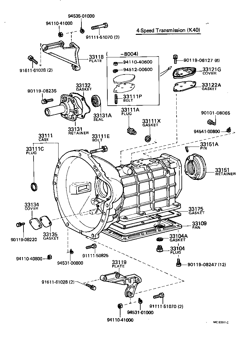 33101-12100 CASE, MANUAL TRANSMISSION product image