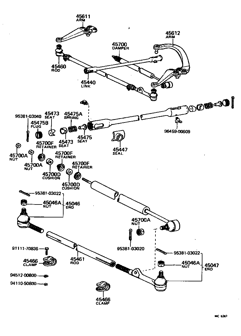 04445-35011 GASKET KIT, POWER STEERING GEAR product image