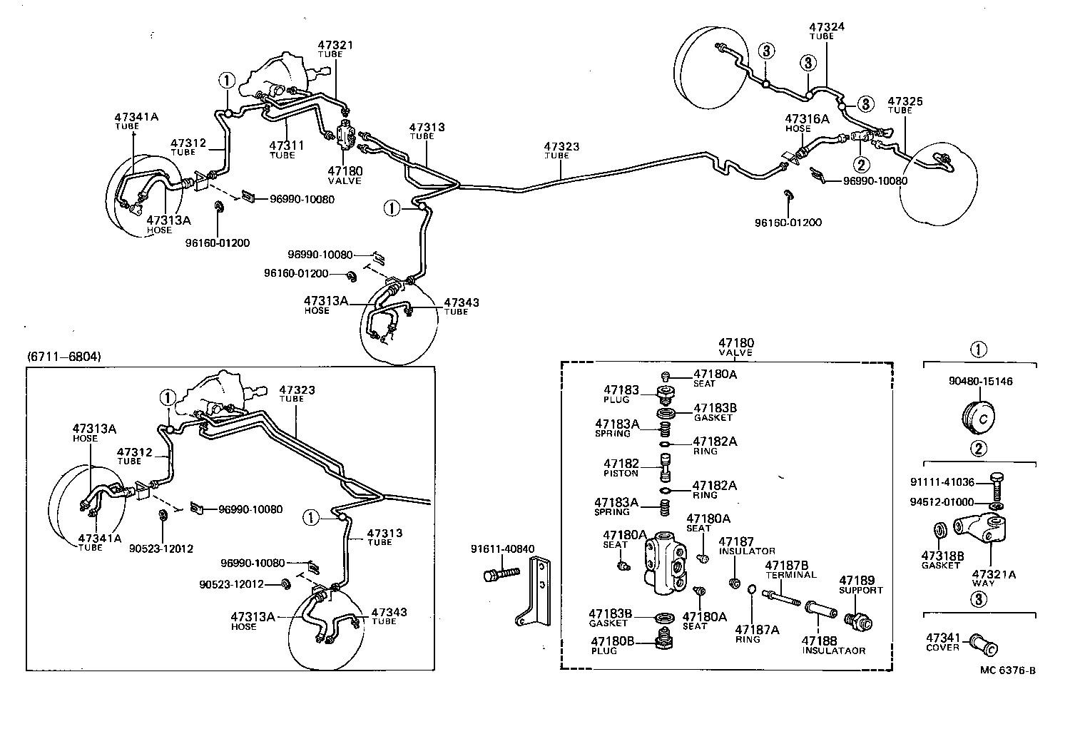 47190-40010 VALVE ASSY, PROPORTIONING & BY-PASS product image