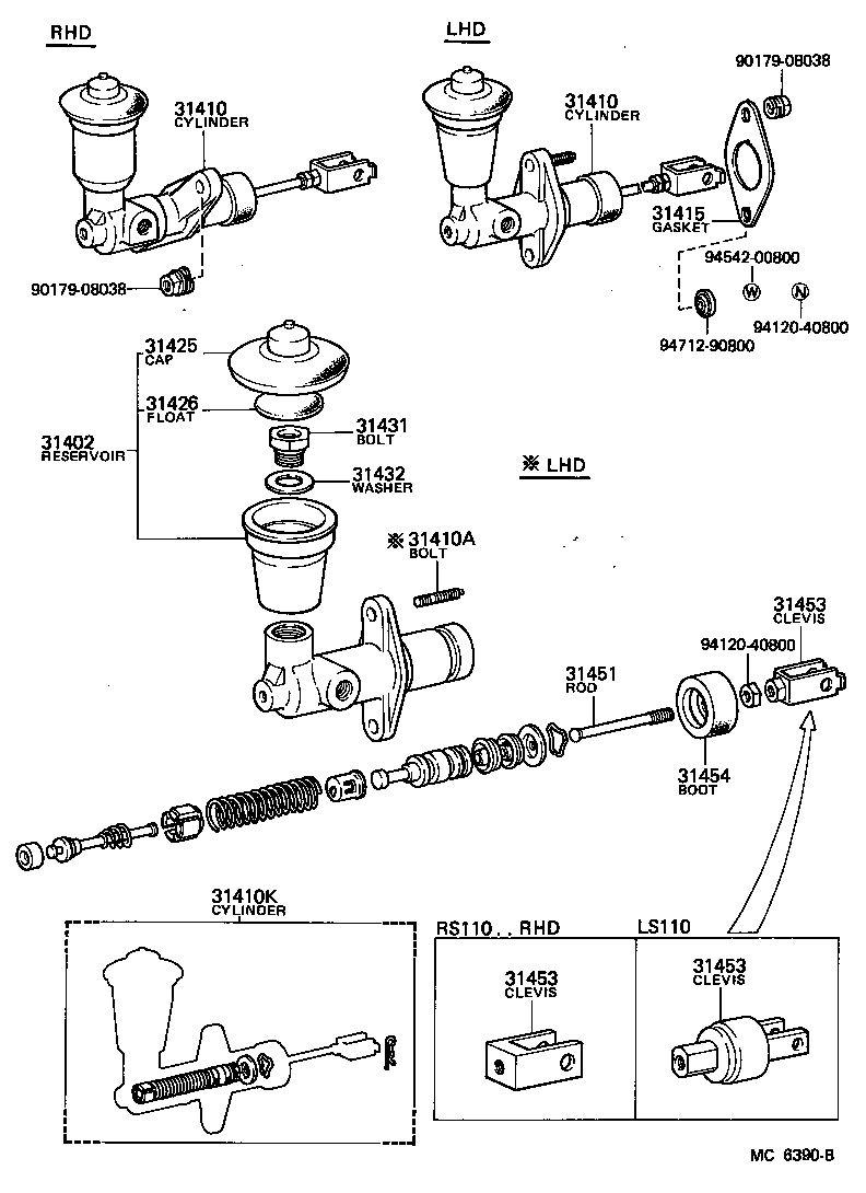 31453-30070 CLEVIS, CLUTCH MASTER CYLINDER PUSH ROD product image