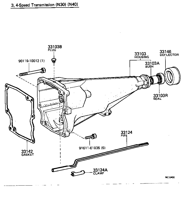 33103-30140 HOUSING SUB-ASSY, EXTENSION(MTM) product image