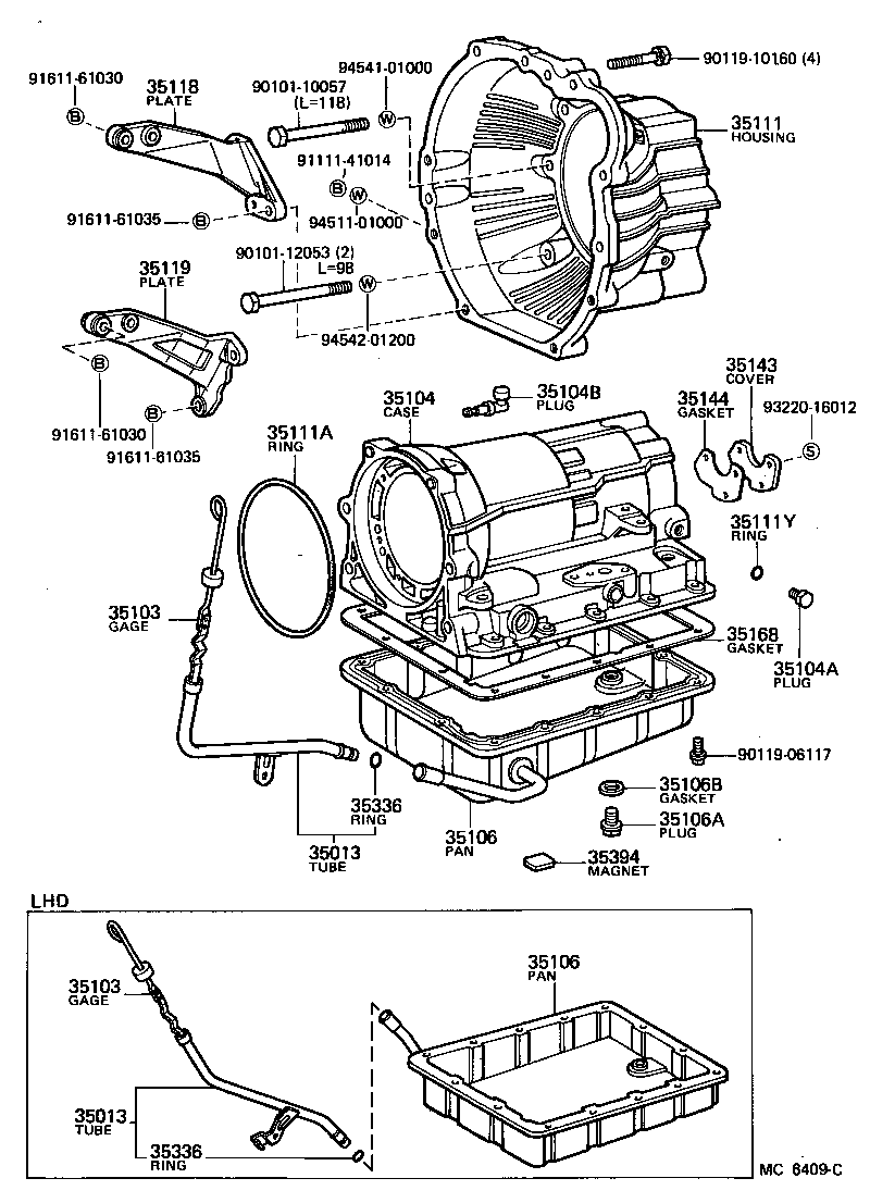 35013-30090 TUBE SUB-ASSY, TRANSMISSION OIL FILLER product image