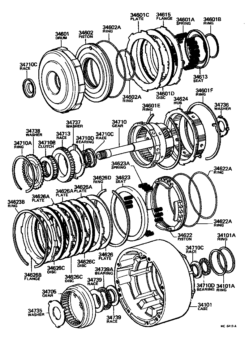 Toyota 34710-30022 GEAR ASSY, OVERDRIVE PLANETARY