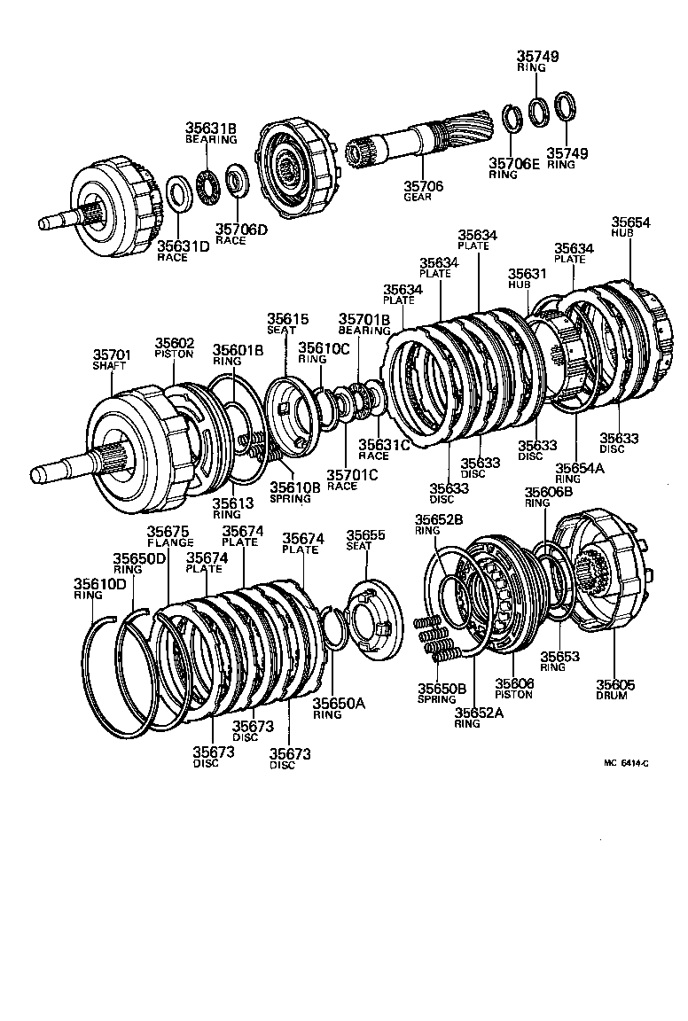 35602-20010 PISTON, REAR CLUTCH, NO.2 product image