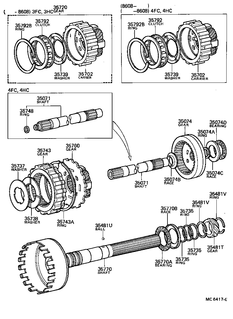 35708-20030 SHAFT SUB-ASSY, PLANETARY INTERMEDIATE product image