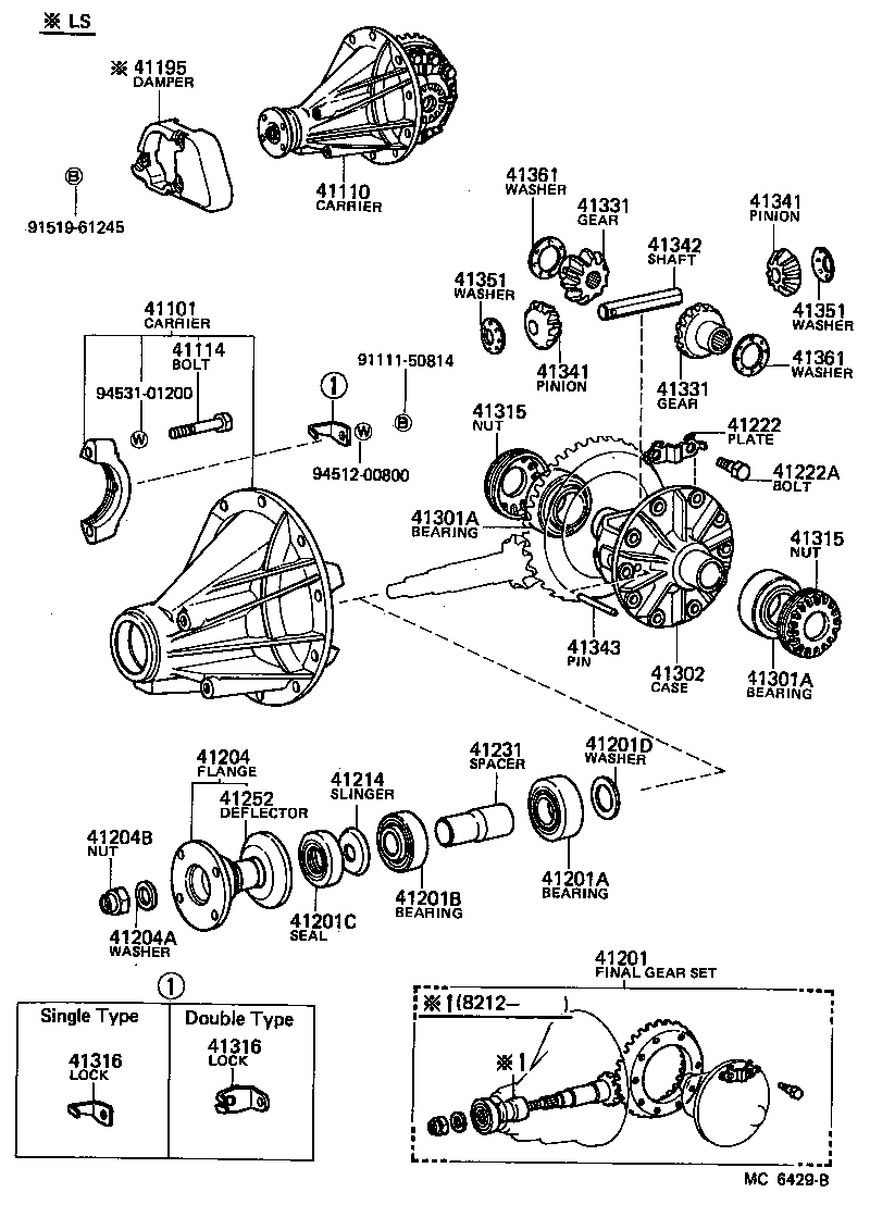 41201-39186 FINAL GEAR KIT, DIFFERENTIAL, REAR product image