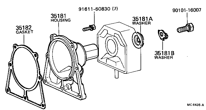 Toyota 35182-16010 GASKET, EXTENSION HOUSING (ATM)