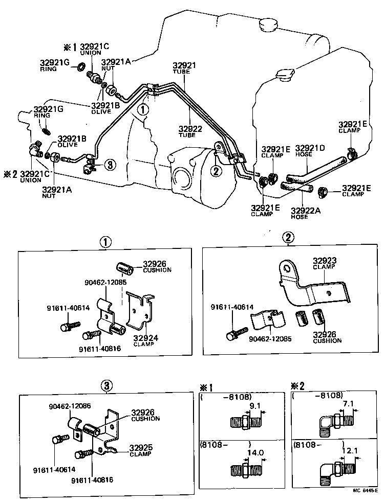 Toyota 32926-30011 CUSHION, OIL COOLER TUBE(ATM)