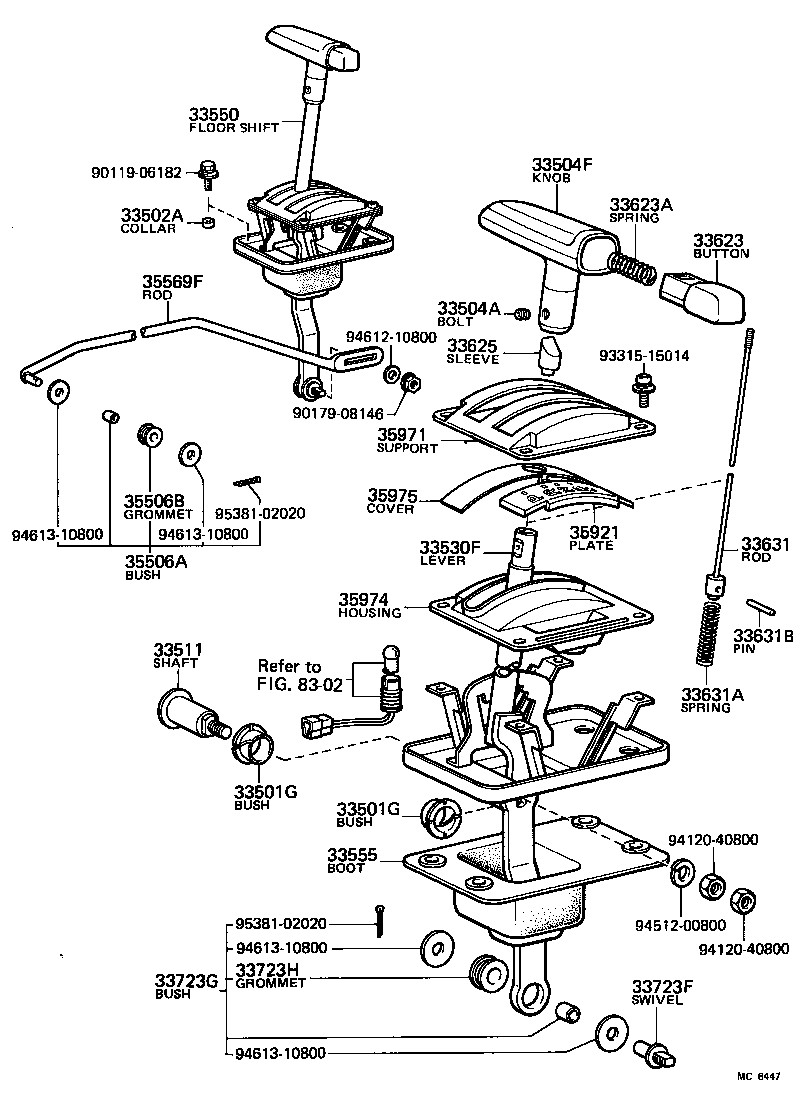 33504-16030-01 KNOB SUB-ASSY, SHIFT LEVER product image