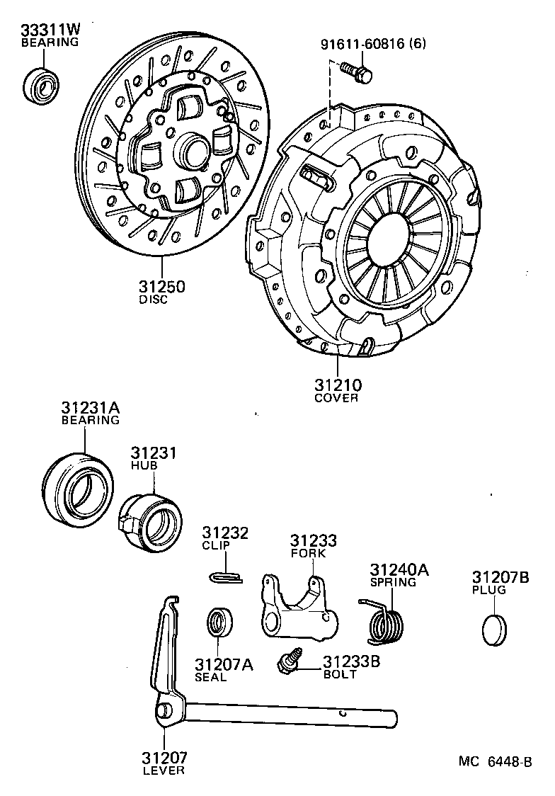 Toyota 96411-12500 PLUG(FOR CLUTCH RELEASE FORK LEVER)