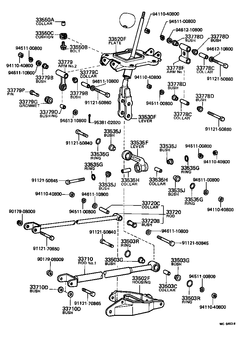 Toyota 33504-10020 KNOB SUB-ASSY, SHIFT LEVER