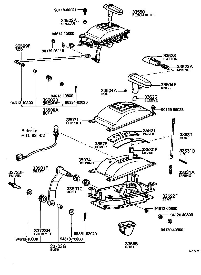 33501-12140 SHAFT SUB-ASSY, CONTROL (FOR FLOOR SHIFT) product image