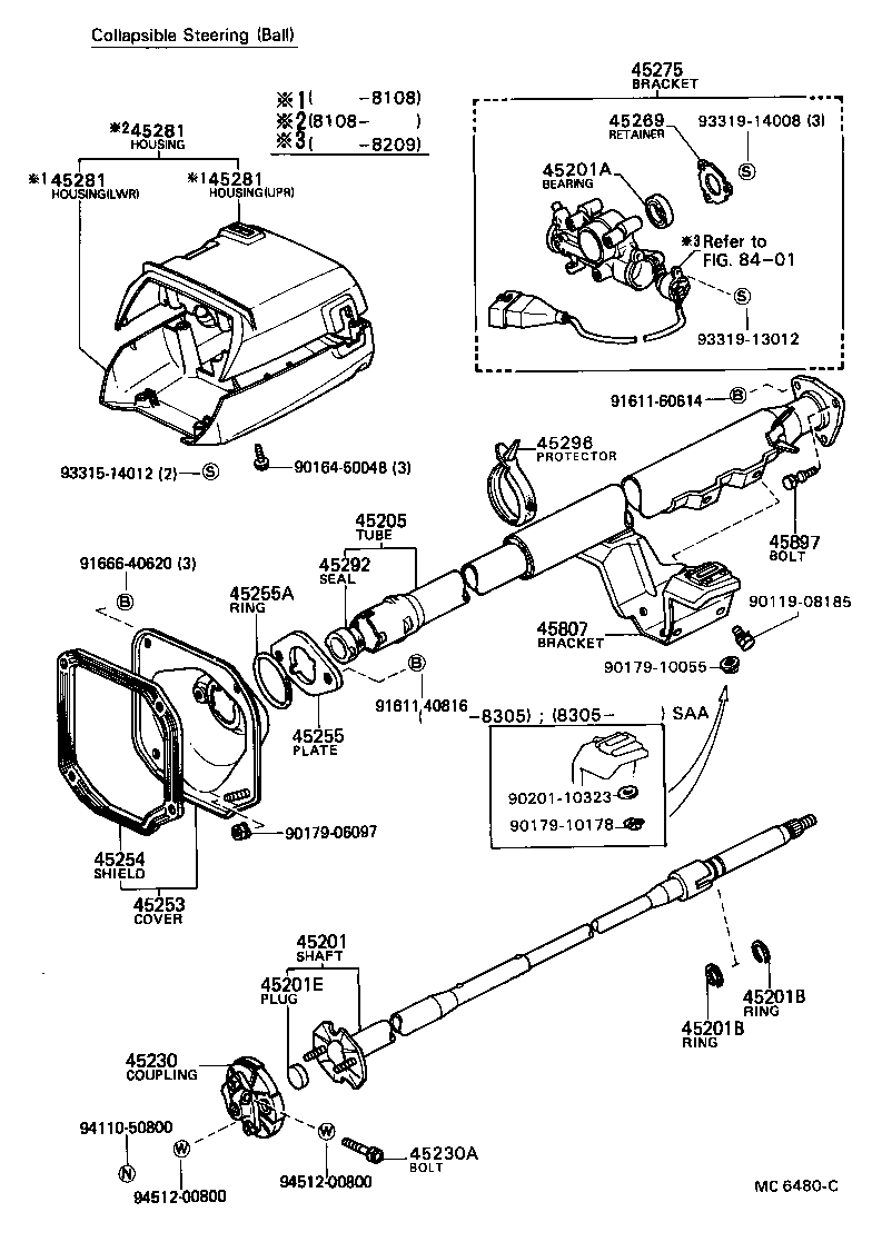 45275-12090 BRACKET, STEERING COLUMN, UPPER product image