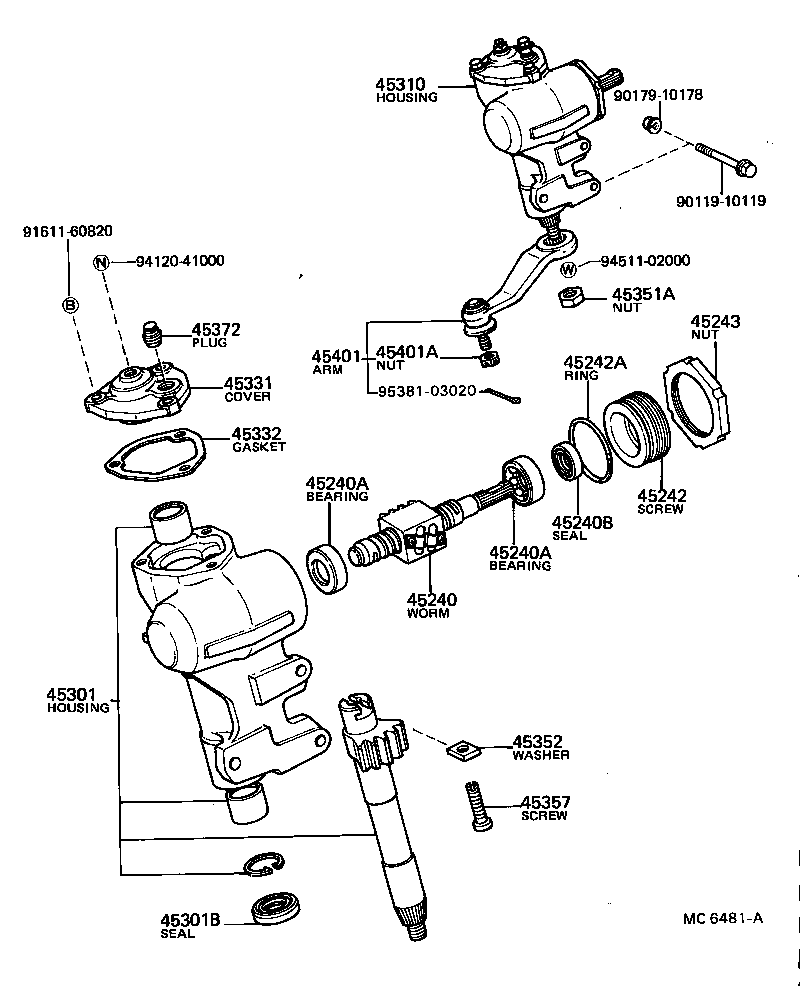 45451-13030 ROD, STEERING RELAY product image