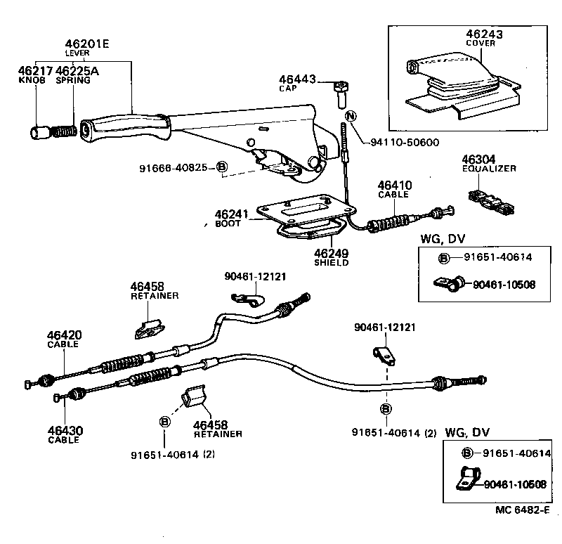 46217-12010 KNOB, PARKING BRAKE RELEASE ROD product image