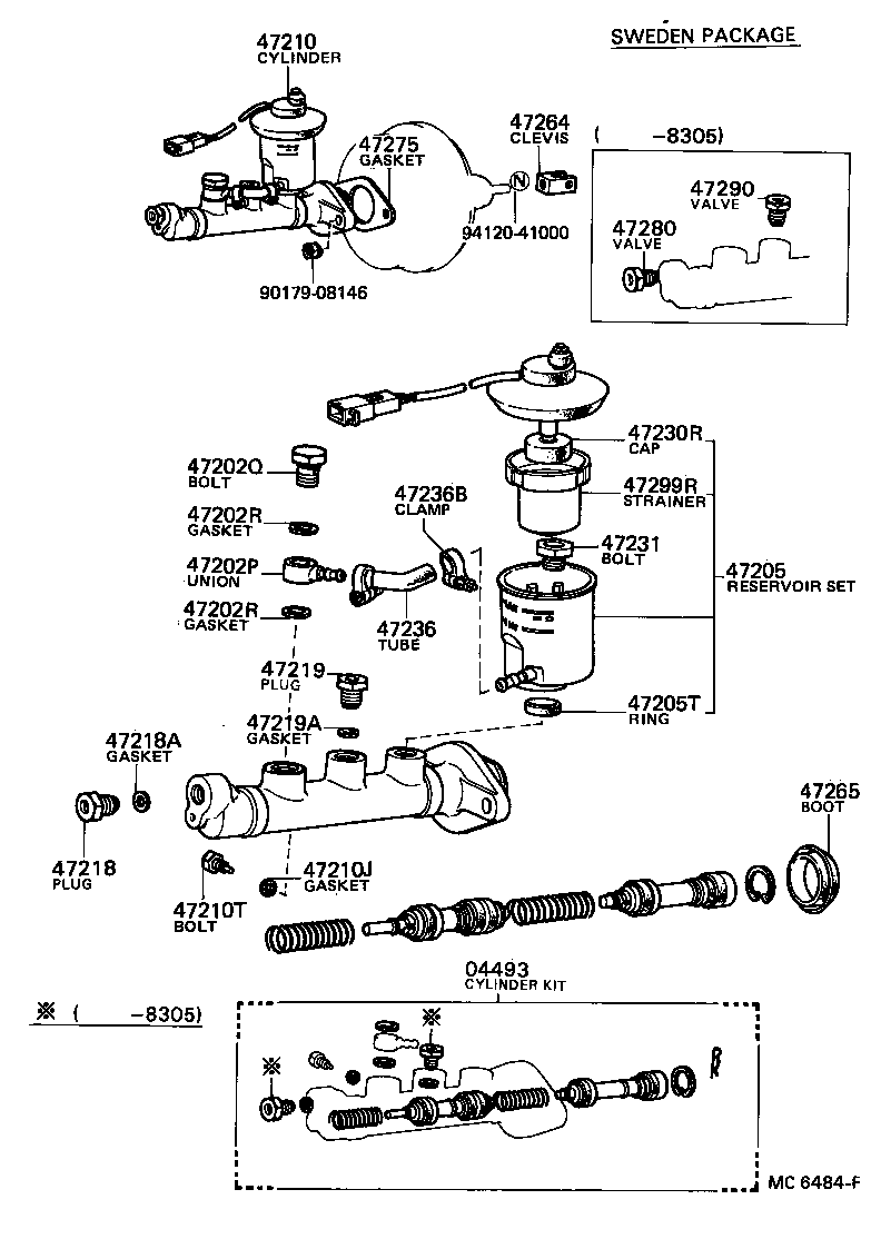 47201-12331 CYLINDER ASSY, MASTER, W/O BOOSTER product image