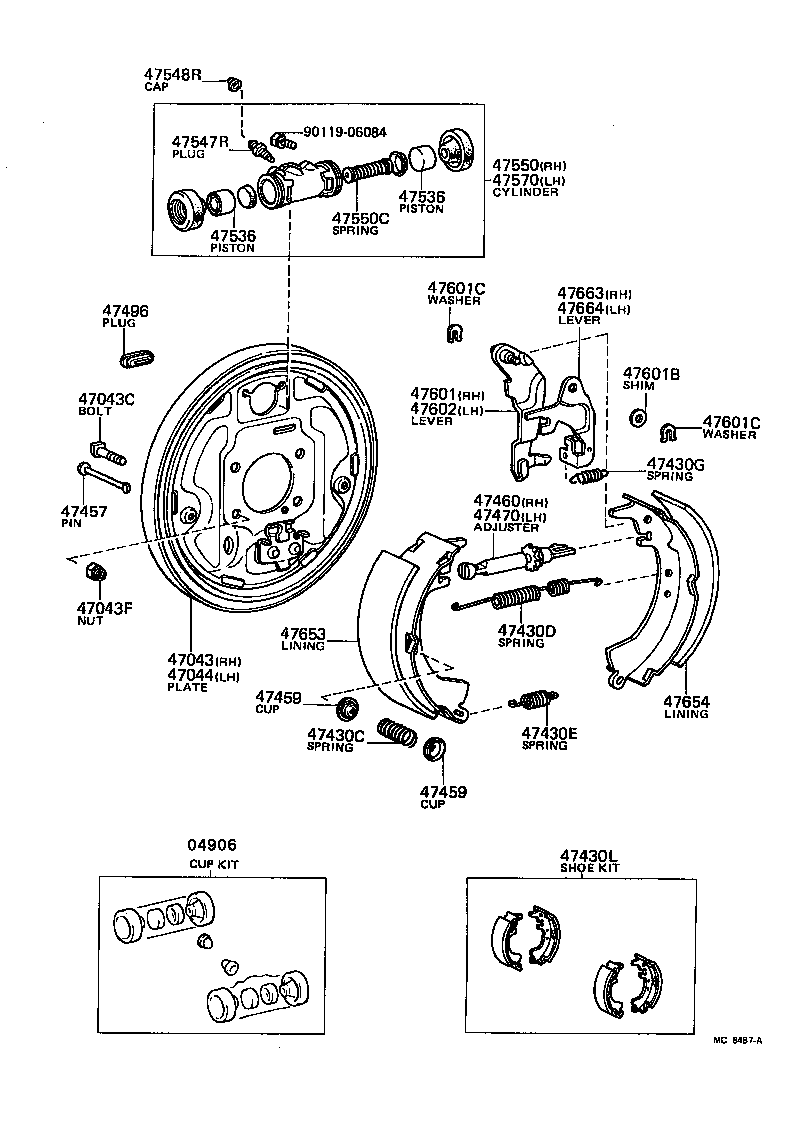 47061-14040 ADJUSTER ASSY, SHOE, RH(FOR REAR BRAKE) product image