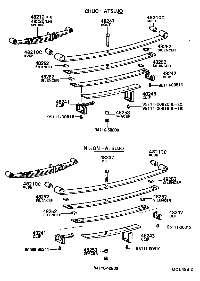 48047-13060 SEAT SUB-ASSY, SPRING U BOLT, LH product image