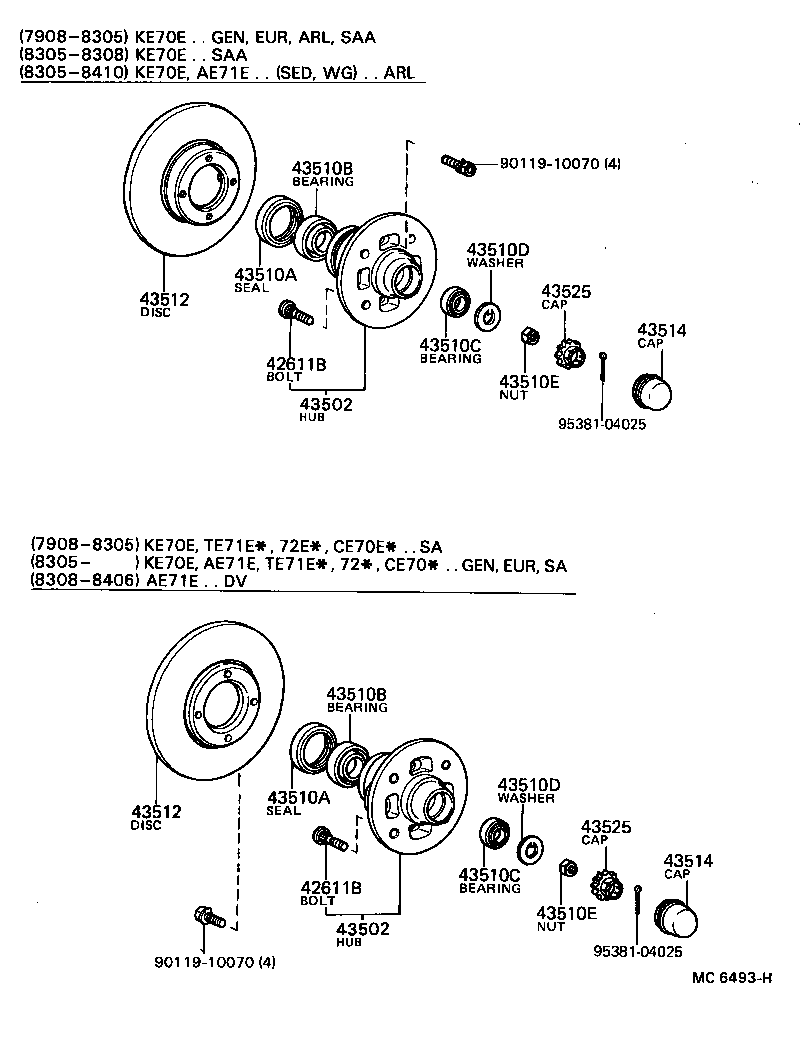 43512-12110 DISC, FRONT product image