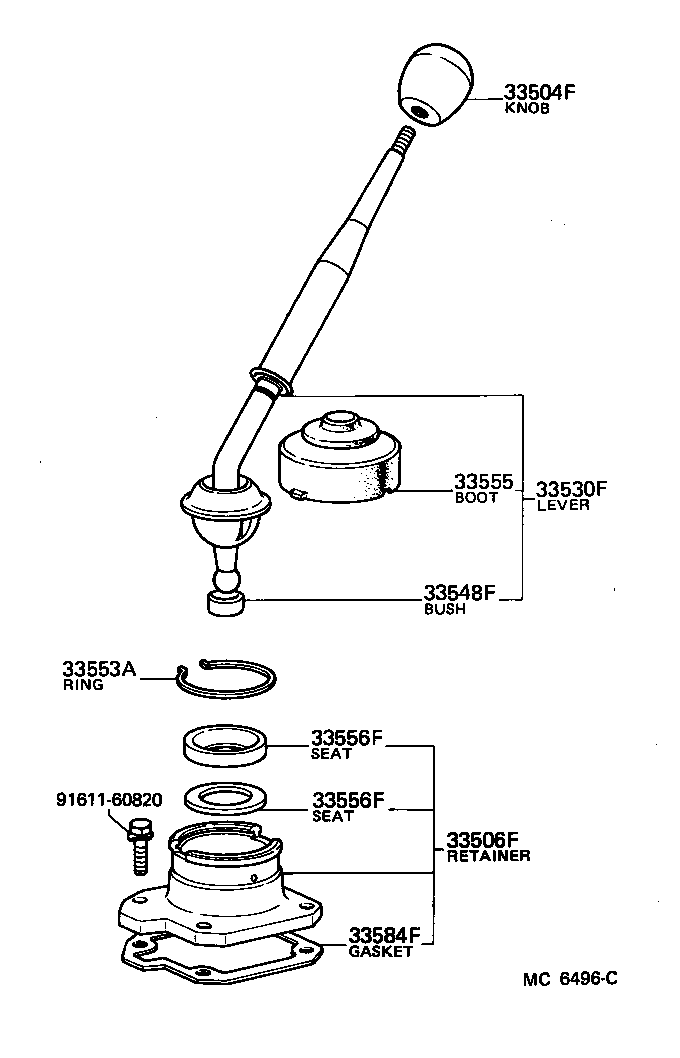 Toyota 33556-14010 SEAT, TRANSMISSION SHIFT LEVER BALL