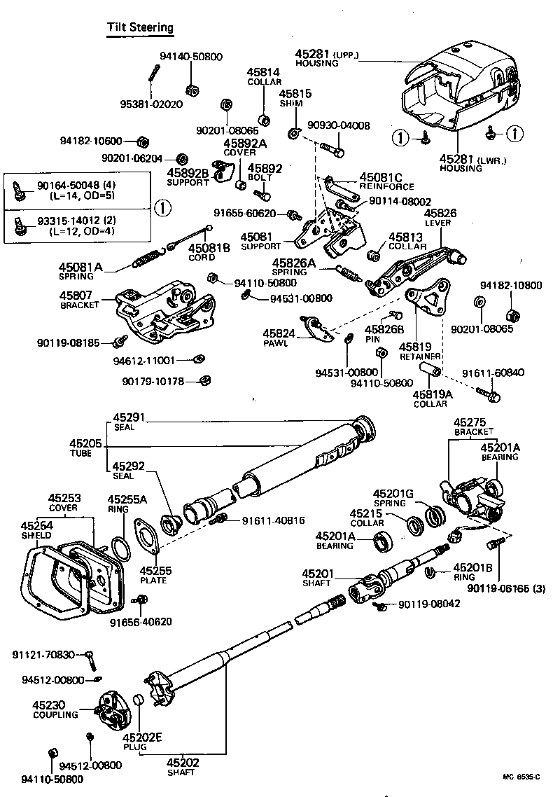 45280-22200 BRACKET, STEERING COLUMN, UPPER product image
