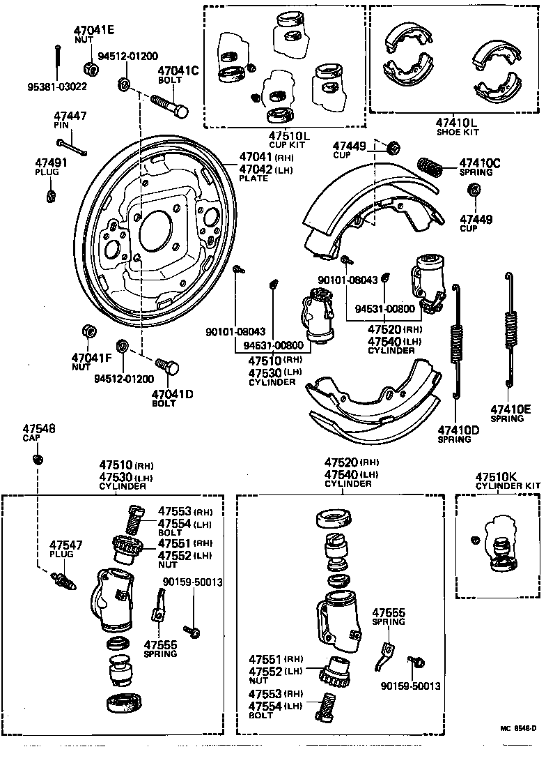 04496-30030 SHOE KIT, FRONT BRAKE product image
