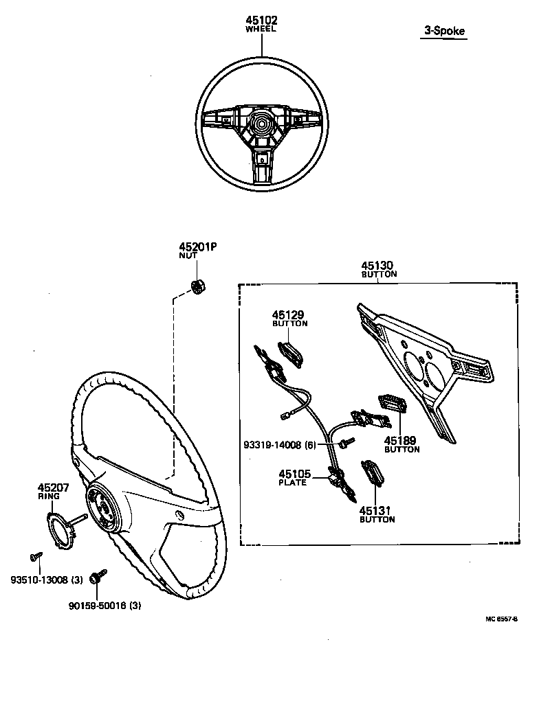 90945-03036 PLATE SUB-ASSY, HORN BUTTON CONTACT, NO.1 product image