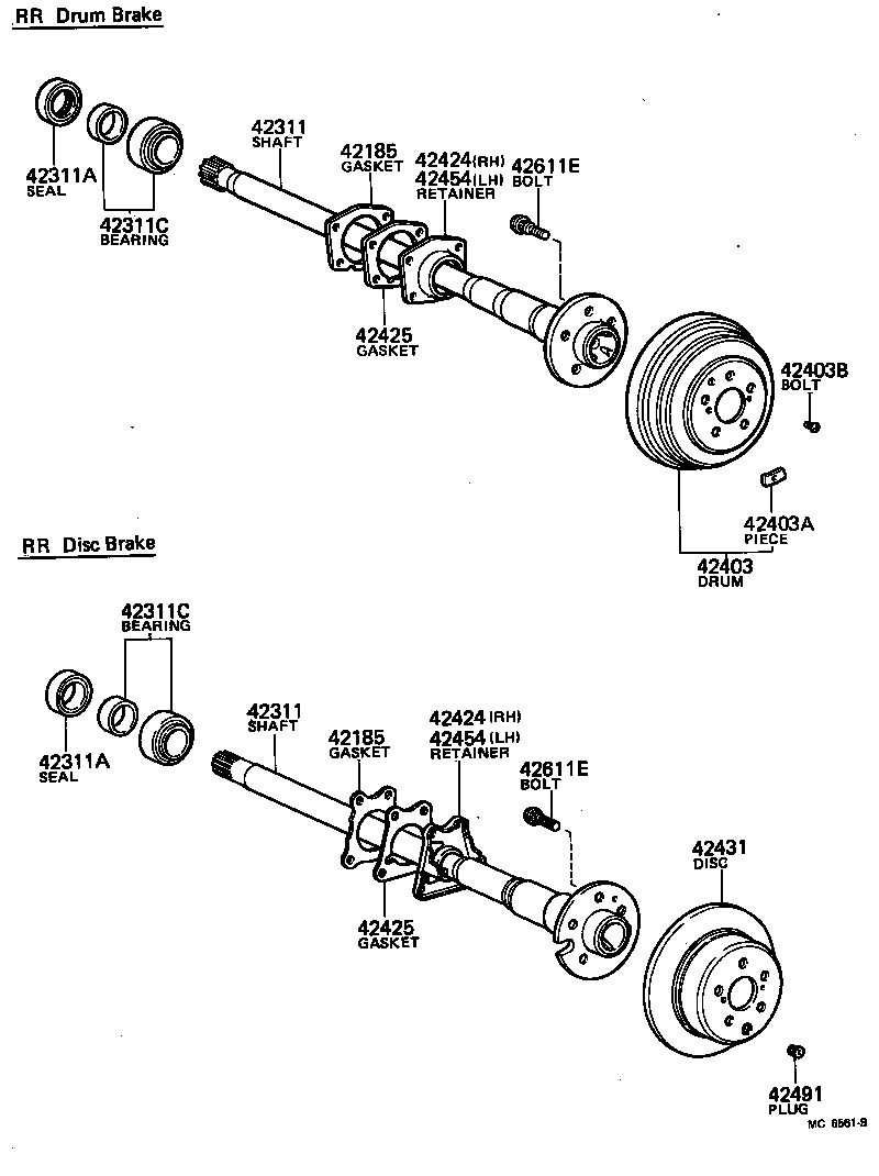 42311-30080 SHAFT, REAR AXLE product image