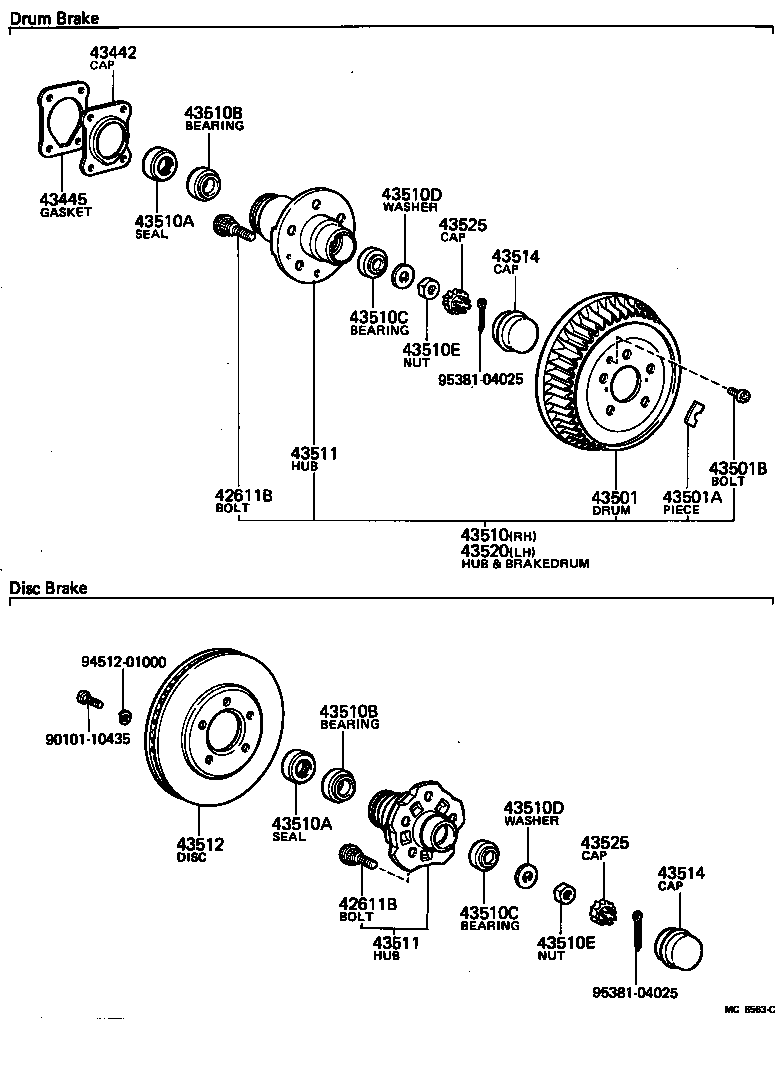 43512-30100 DISC, FRONT product image