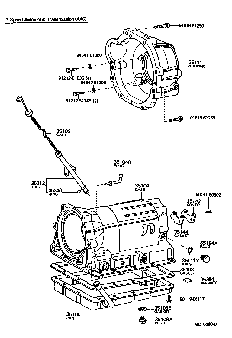 Toyota 35013-35020 TUBE SUB-ASSY, TRANSMISSION OIL FILLER