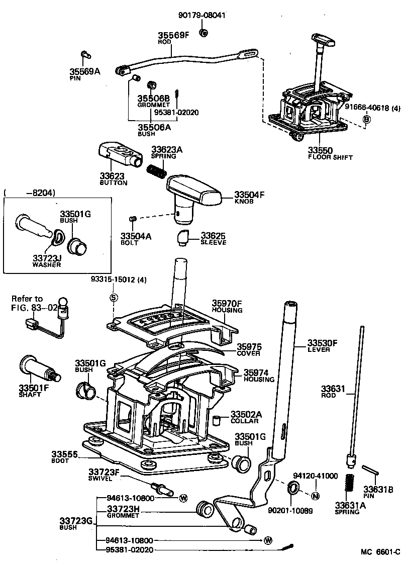33530-30153 LEVER ASSY, SHIFT (FOR FLOOR SHIFT) product image