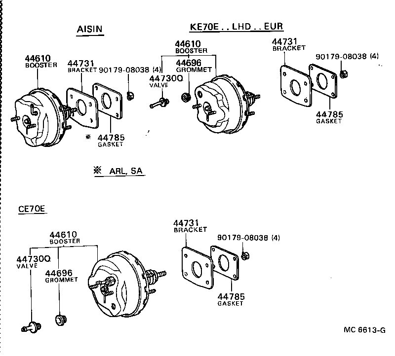 04443-12190 BOOSTER KIT, BRAKE product image