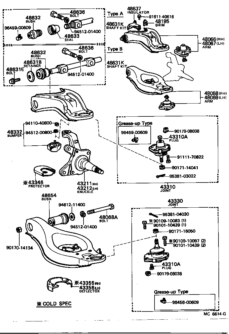 43330-39115 JOINT ASSY, LOWER BALL, FRONT product image