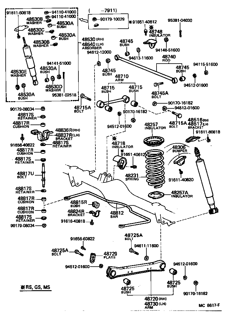 48046-30030 SEAT SUB-ASSY, SPRING U BOLT, RH product image