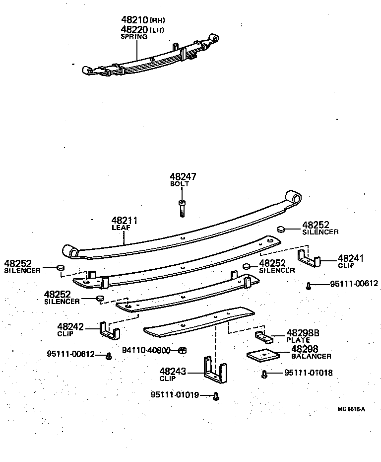 48046-30030 SEAT SUB-ASSY, SPRING U BOLT, RH product image