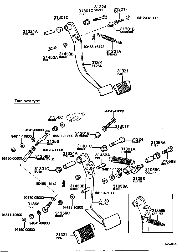 31301-30160 PEDAL SUB-ASSY, CLUTCH product image