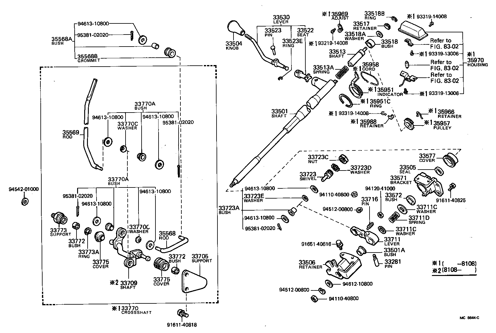 33518-30080 BUSH, UPPER CONTROL SHAFT PIECE product image